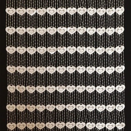 Modulable Macramé Largeur 90cm Coeur Ecru 