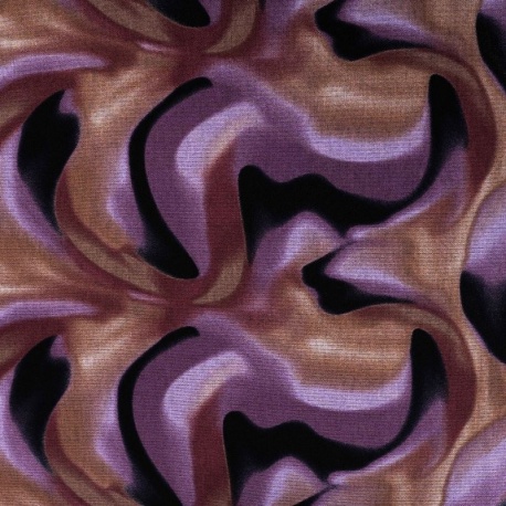 Tissu Polyviscose Imprimé Camouflage Lilas 