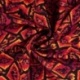 Tissu Viscose Stretch Imprimé Graphique Rouge