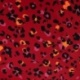 Tissu Twill de Viscose Imprimé Léopard Rouge