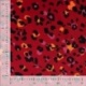 Tissu Twill de Viscose Imprimé Léopard Rouge