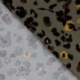 Tissu Twill de Viscose Imprimé Léopard Kaki
