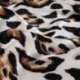 Tissu Satin de Viscose Imprimé Léopard Sable