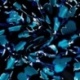Tissu Satin de Viscose Imprimé Fleurs Bleu 