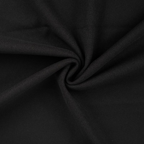 Tissu Caban Uni Noir 
