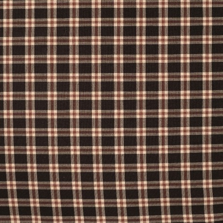 Tissu Polyviscose Reversible Imprimé Camel noir 