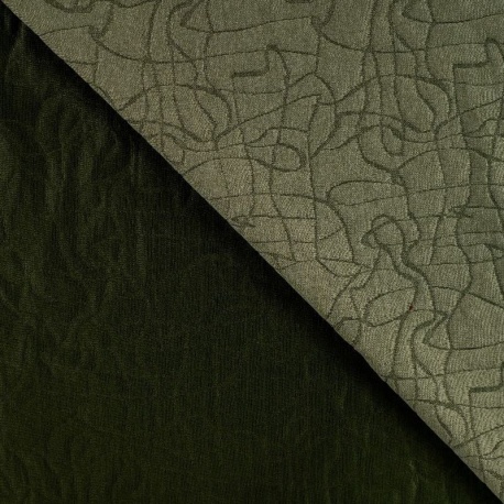 Tissu Jacquard Bubble 3d Kaki