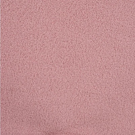 Tissu Bouclette Teddy Uni Vieux Rose 