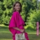 Tissu Viscose Satin Fuchsia