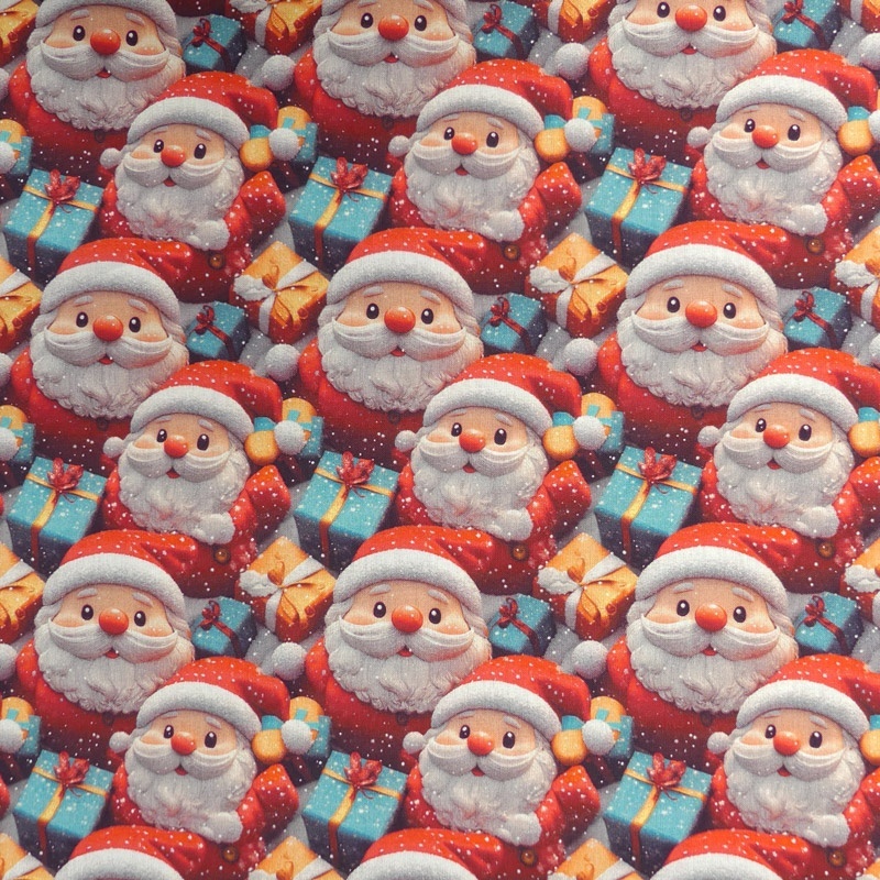 Tissu Noel Imprimé Effet 3d Rouge