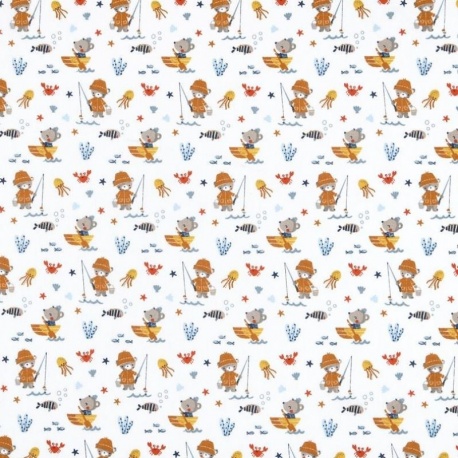 Tissu Coton Imprimé Dinan Moutarde 