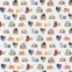 Tissu Coton Imprimé Intello Multicolore