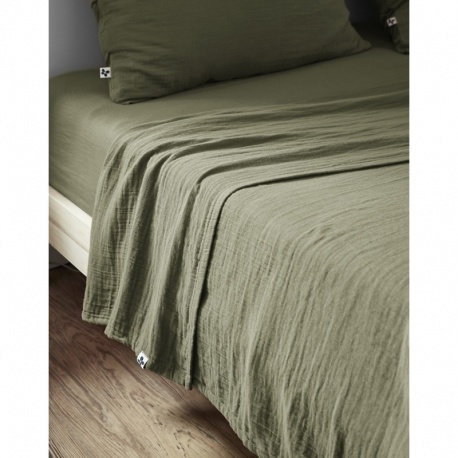 Linge de lit Gaze de Coton Gaïa Romarin - L'effet papillon
