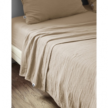 Linge de lit Gaze de Coton Gaïa Ficelle - L'effet papillon