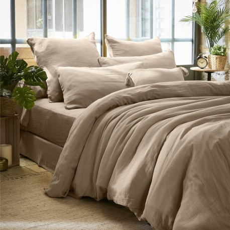 Linge de lit Gaze de Coton Gaïa Ficelle - L'effet papillon