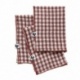 Lot 3 Serviettes Vickie Gaze de Coton Terracotta - L'effet papillon