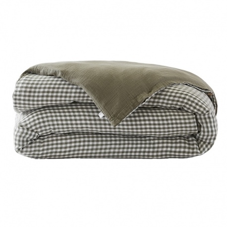 Housse de Couette Vickie Gaze de Coton Romarin - L'effet papillon