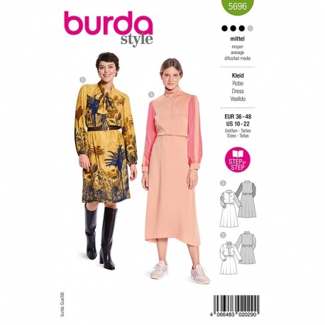 Patron Burda 5696 Robes 36-48
