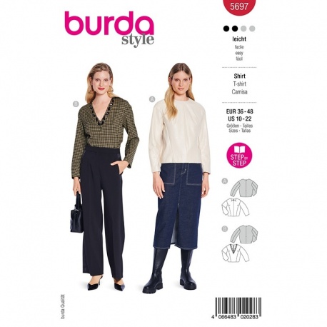 Patron Burda 5697 Chemises 36-48