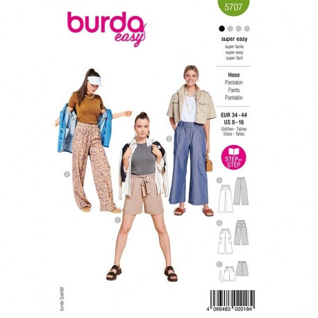 Patron Burda Easy 5707 Pantalons 34-44