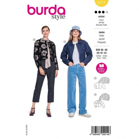 Patron Burda 5711 Vestes 36-48 