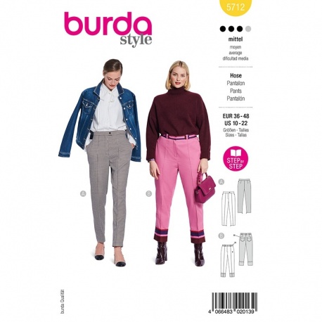Patron Burda 5712 Pantalons 36-48