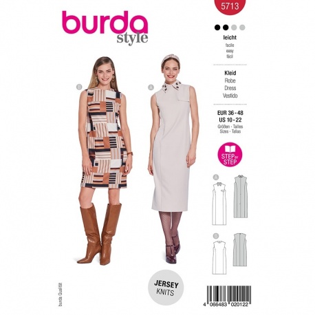 Patron Burda 5713 Robes 36-46