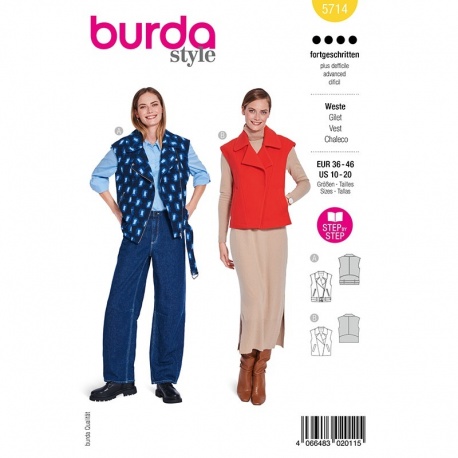 Patron Burda 5714 Gilets 36-46