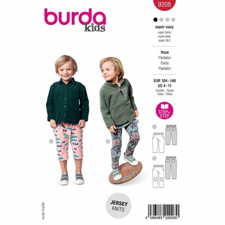 Patron Burda Kids 9208 Pantalons de Jogging 104-146 cm