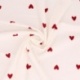 Tissu Jersey Côtelé Imprimé Coeur