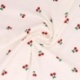 Tissu Jersey Côtelé Imprimé Cerise