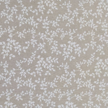 Tissu Coton Imprimé Ilania Fond Coloris Lin
