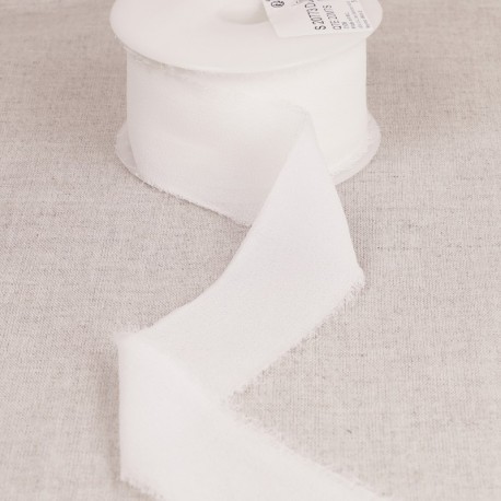 Ruban mousseline effiloché