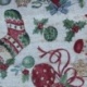 Tissu Jacquard Botas Botte de Noël Lurex Argent 