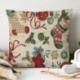 Tissu Jacquard Botas Botte de Noël Lurex Argent 