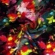 Tissu Viscose Impression Digitale Fleur Multicolore
