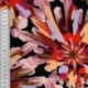 Tissu Viscose Impression Digitale Floral Multicolore Fond Noir