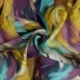 Tissu Viscose Impression Digitale Abstrait Bleu et Jaune