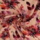 Tissu Viscose Impression Digitale Floral Rose