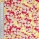 Tissu Popeline de Coton Impression Digitale Floral Rose et Jaune