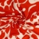 Tissu Popeline de Coton Impression Digitale Floral Orange