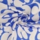 Tissu Popeline de Coton Impression Digitale Floral Bleu