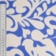 Tissu Popeline de Coton Impression Digitale Floral Bleu