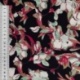 Tissu Popeline de Coton Impression Digitale Floral Fond Noir