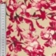 Tissu Popeline de Coton Impression Digitale Floral Fond Beige