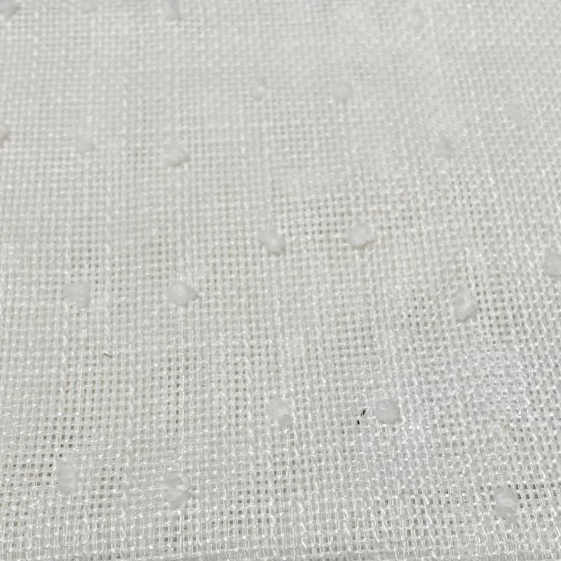 Tissu Etamine Plumetis Lizbon Blanc 