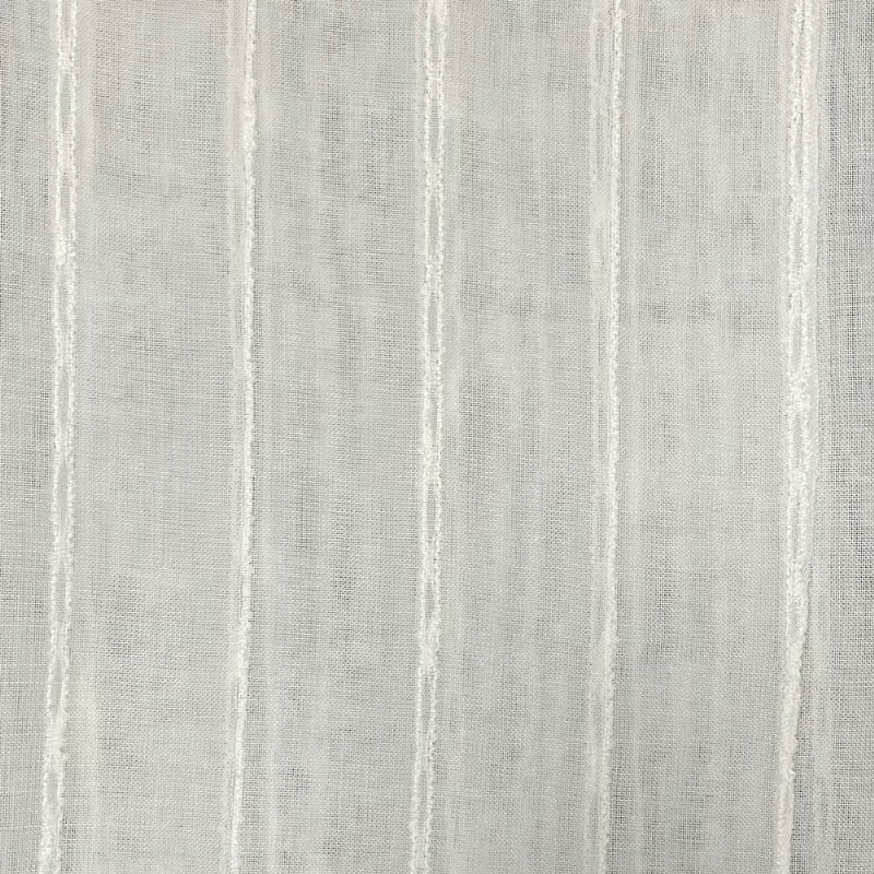 Tissu Etamine Jacquard Chenillé Evora Blanc