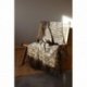 Plaid Leopard Fausse Fourrure Beige 