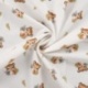 Tissu Flanelle Impression Digitale Tigre Ecru 