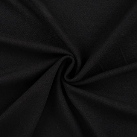 Tissu Jersey de Viscose Piqué Noir